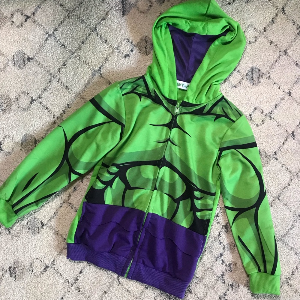 Disney Marvel Hulk Costume Zip Up Hoodie 4T